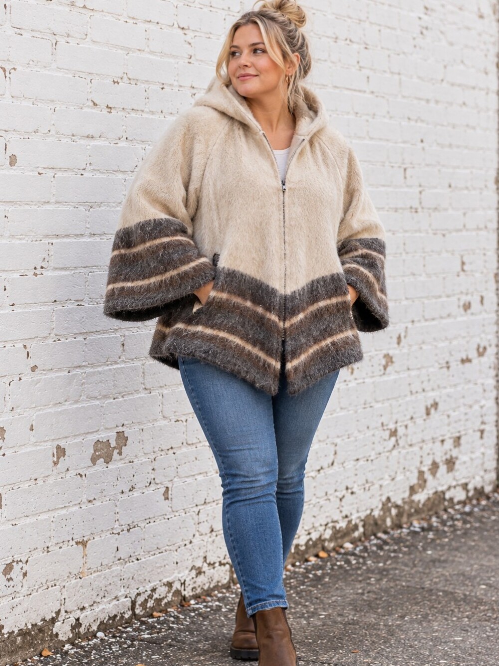 Highly Desired Vintage 70s Eider Icelandic Wool Hooded Jacket - Boho Bell Sleeve